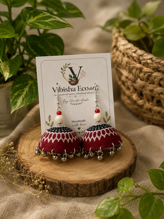 Arya Red Jhumka