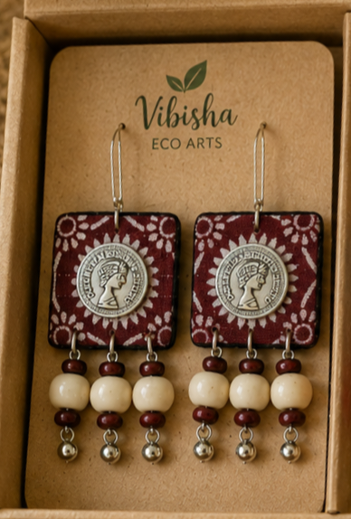 Rangini-Maroon Earring