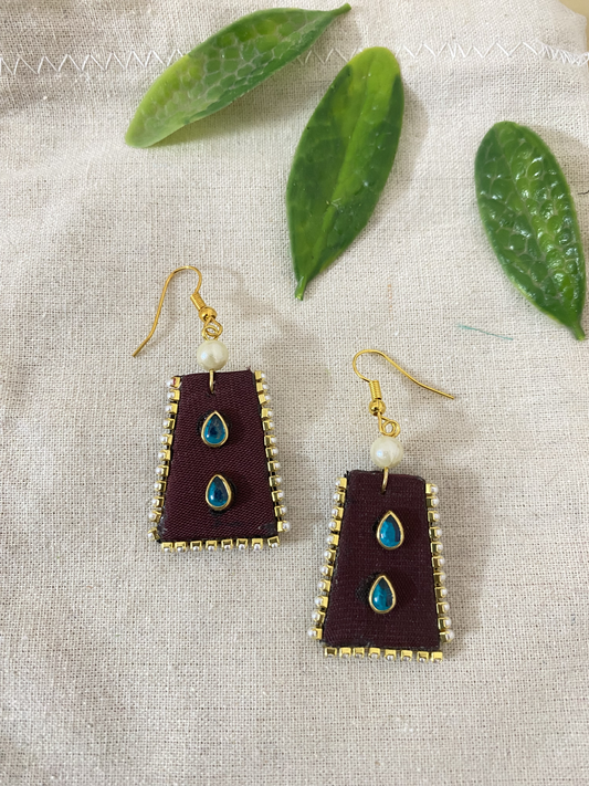 Brown kundan Earring