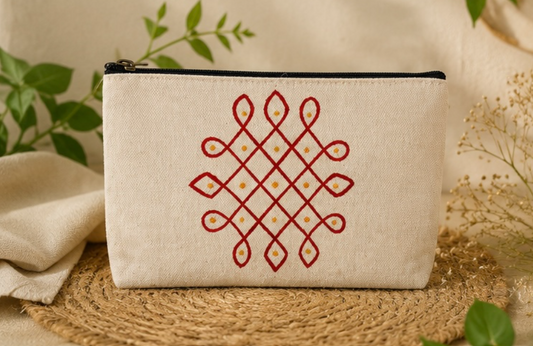 Kolam design pouch
