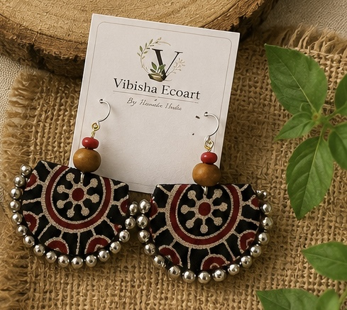 marron chandbali earring