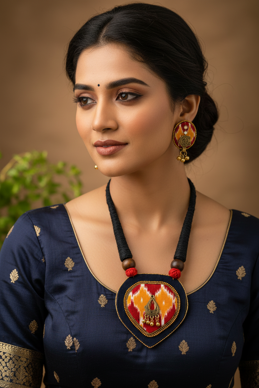 red prakriti necklace set