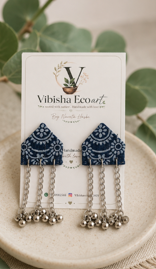 silver whisper-blue Dangle