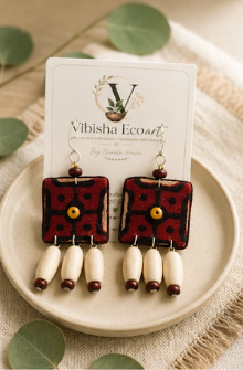 Gulmohar Drops Earrings